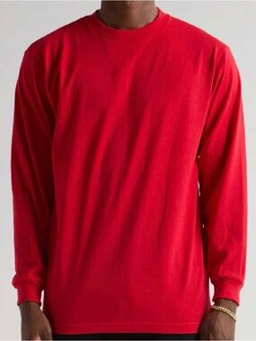 Men's Classic Long-Sleeve Crewneck Shirt - Red